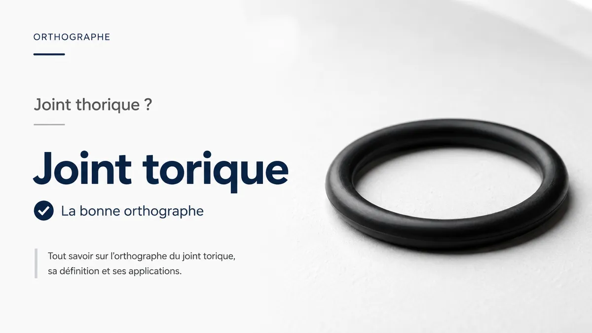 Joint thorique ou joint torique : quelle est la bonne orthographe ?